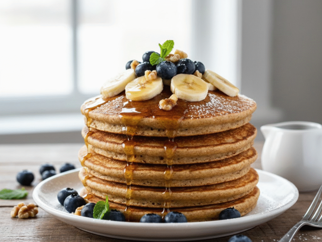 The Fluffy Whole Wheat Pancake: A High-Fiber Breakfast for All-Day Energy pancakes canva (3)