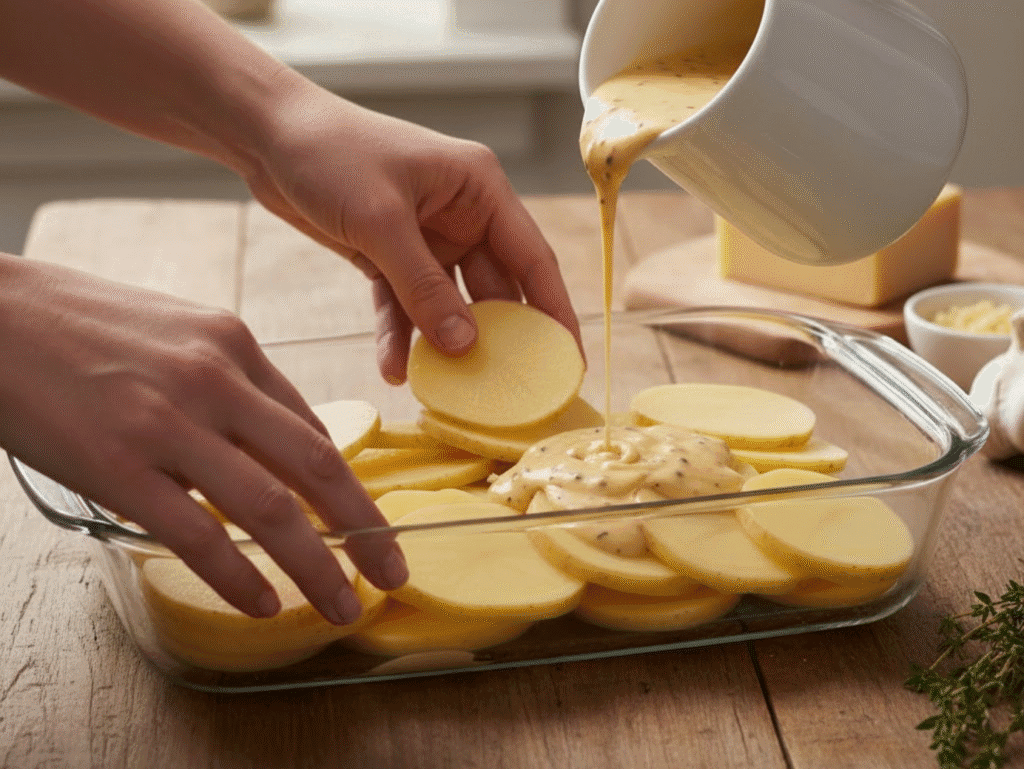 Creamy Scalloped Potatoes – The Ultimate Cheesy Comfort Dish scalloped potatoes canva (2)