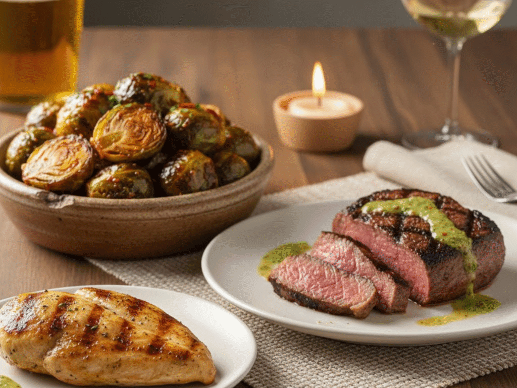 LongHorn Brussels Sprouts Recipe — Sweet, Spicy & Perfectly Roasted brussels sprouts canva (3)