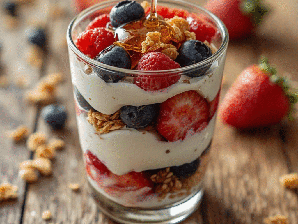 Creamy Greek Yogurt Parfait with Berries – No-Cook Healthy Breakfast greek yogurt