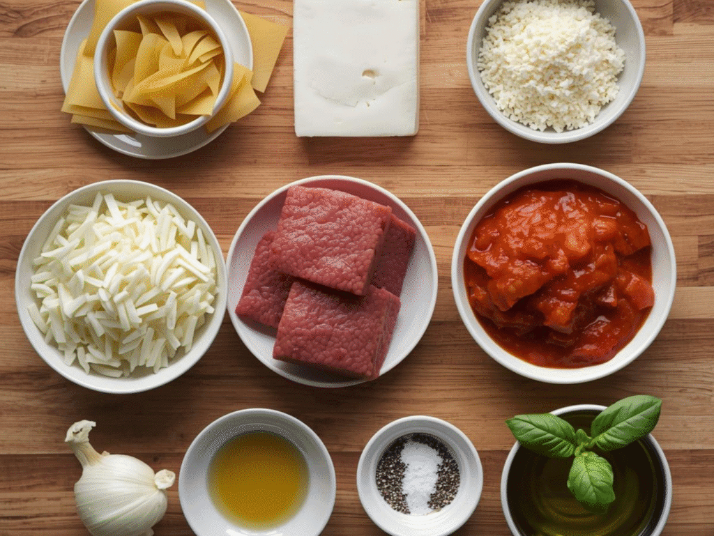 Family-Style Homemade Lasagna | Rich, Cheesy & Perfect for Any Occasion lasagna recipe canva (1)