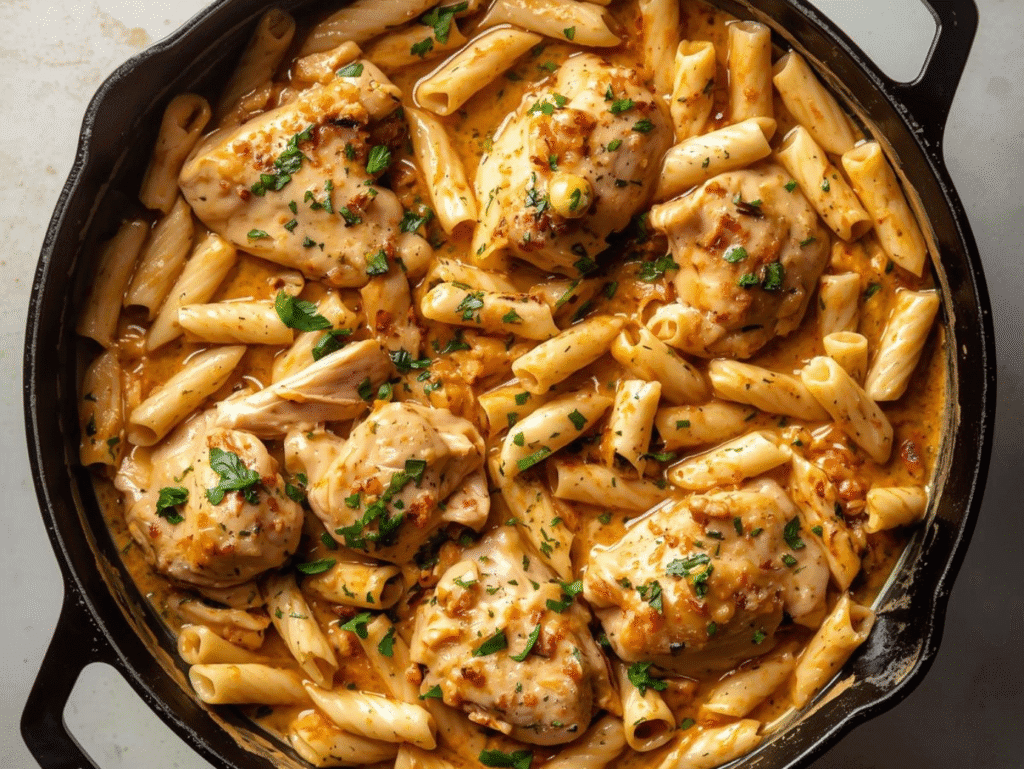one pot creamy chicken pasta (4)