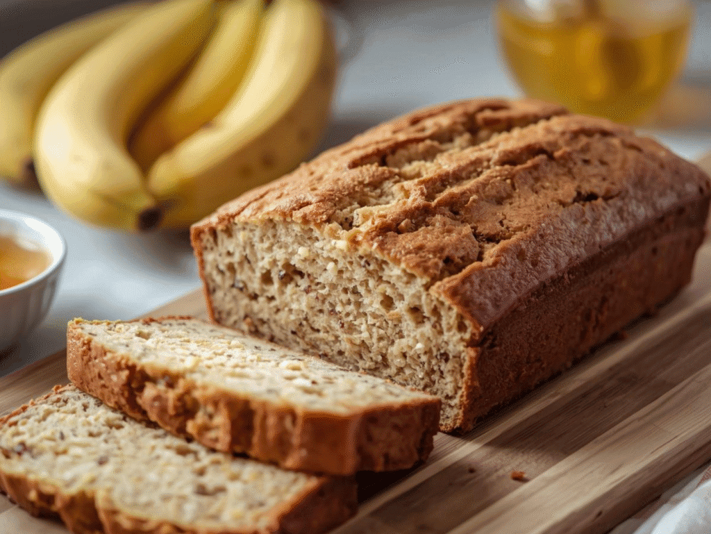 Easy Homemade Banana Bread | Super Moist, Fluffy & Full of Flavor baked banana bread