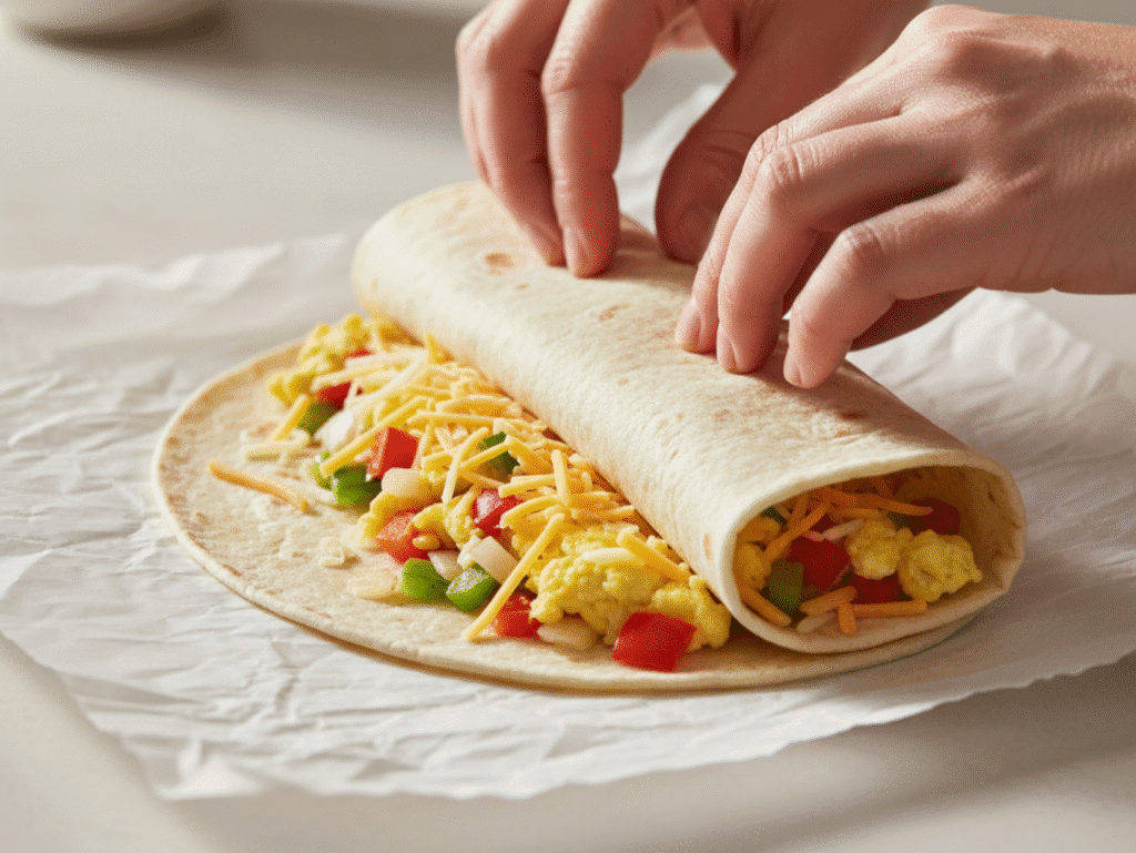 Easy Breakfast Burrito Recipe You’ll Want Every Morning canva now (6)