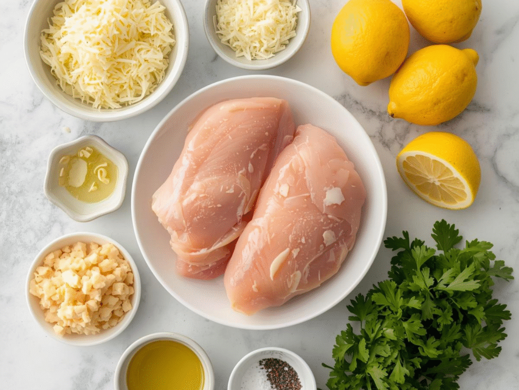 Easy Lemon Garlic Parmesan Chicken Recipe | Crispy, Tender & Delicious canva now (9)