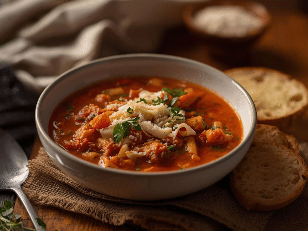 Hearty Pasta e Fagioli Soup | Protein-Packed Soup for Cozy Evenings for lasagna canva (2)