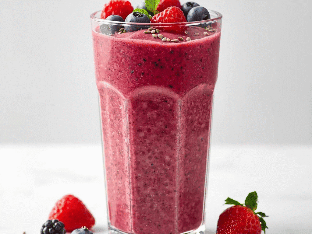 The Ultimate Collagen-Boosting Berry Smoothie for Vibrant Skin and All-Day Energy berry smoothie canva (2)