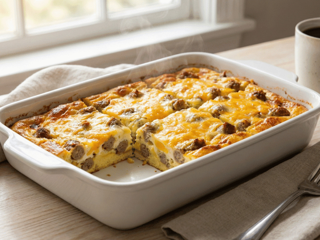 Easy Make Ahead Breakfast Casserole with Sausage from gemini now