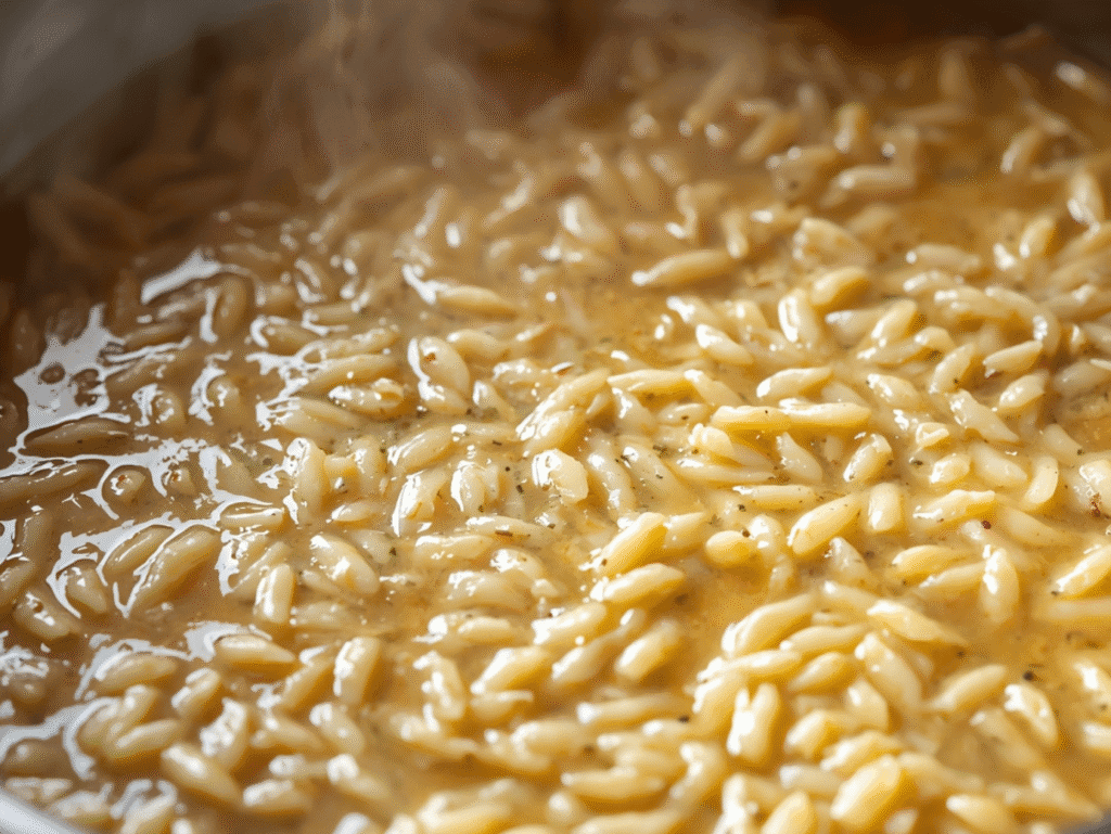 garlic orzo
