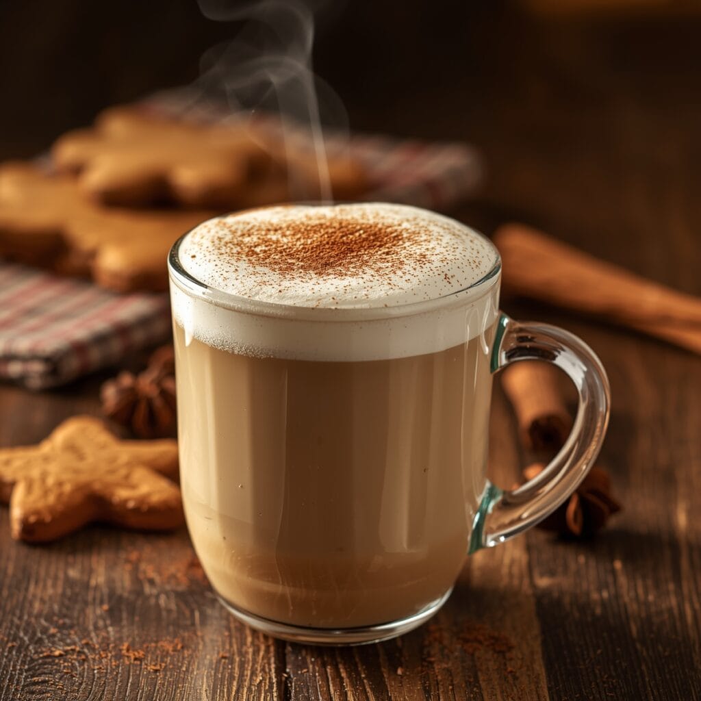 Better Than Starbucks: 5-Minute Homemade Gingerbread Latte (No Fancy Machine Needed) lucid origin generate an image of a cozy highresolution food p 1