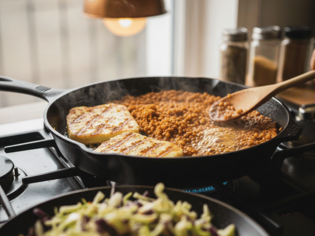 The Viral 2026 Cabbage Crush: Spicy Suya Lentil & Halloumi Bowl Recipe cabbage recipe canva (1)