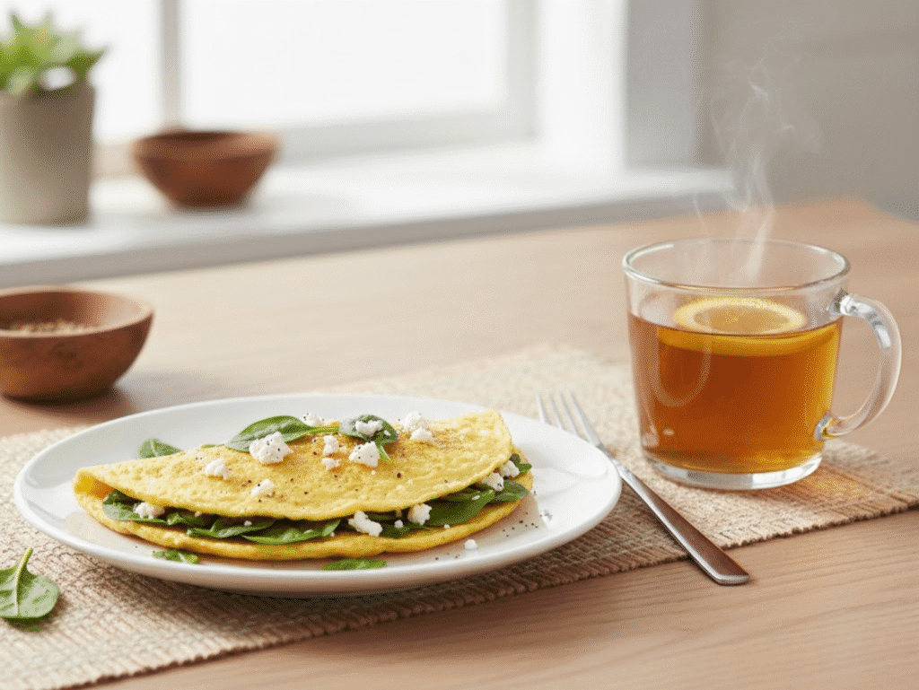 High-Protein Spinach & Feta Omelet: The 10-Minute Weight Loss Breakfast omelete canva (4)