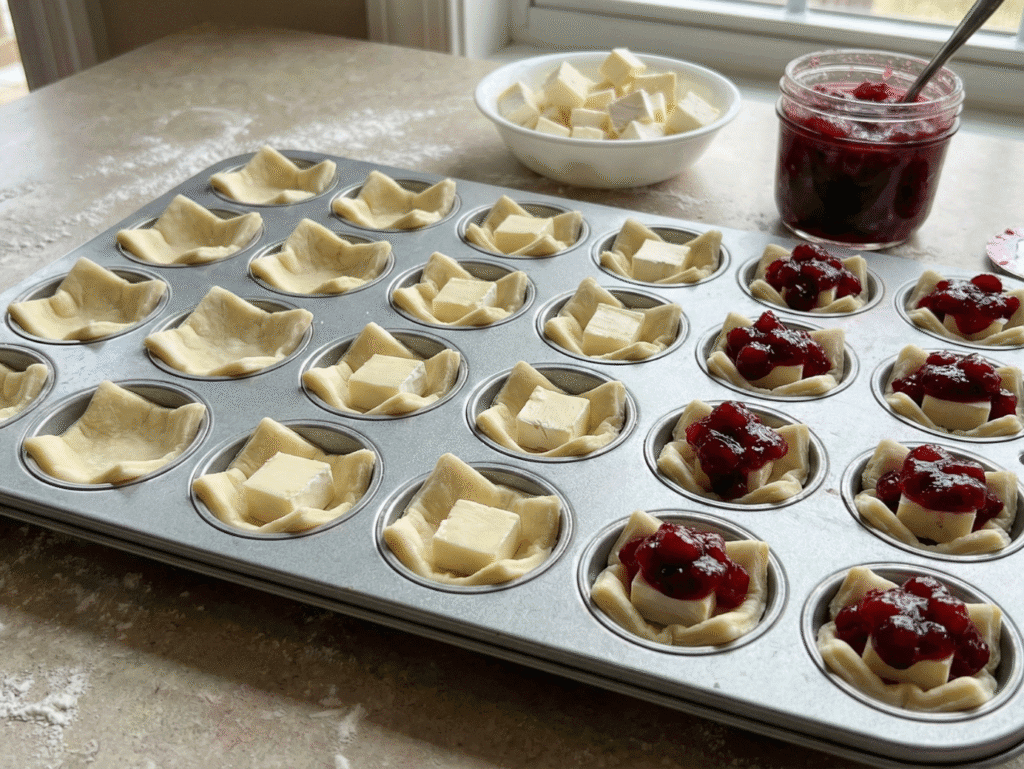 Easy Cranberry Brie Bites with Puff Pastry (The Viral 3-Ingredient Appetizer) puf pantry 1 (2)