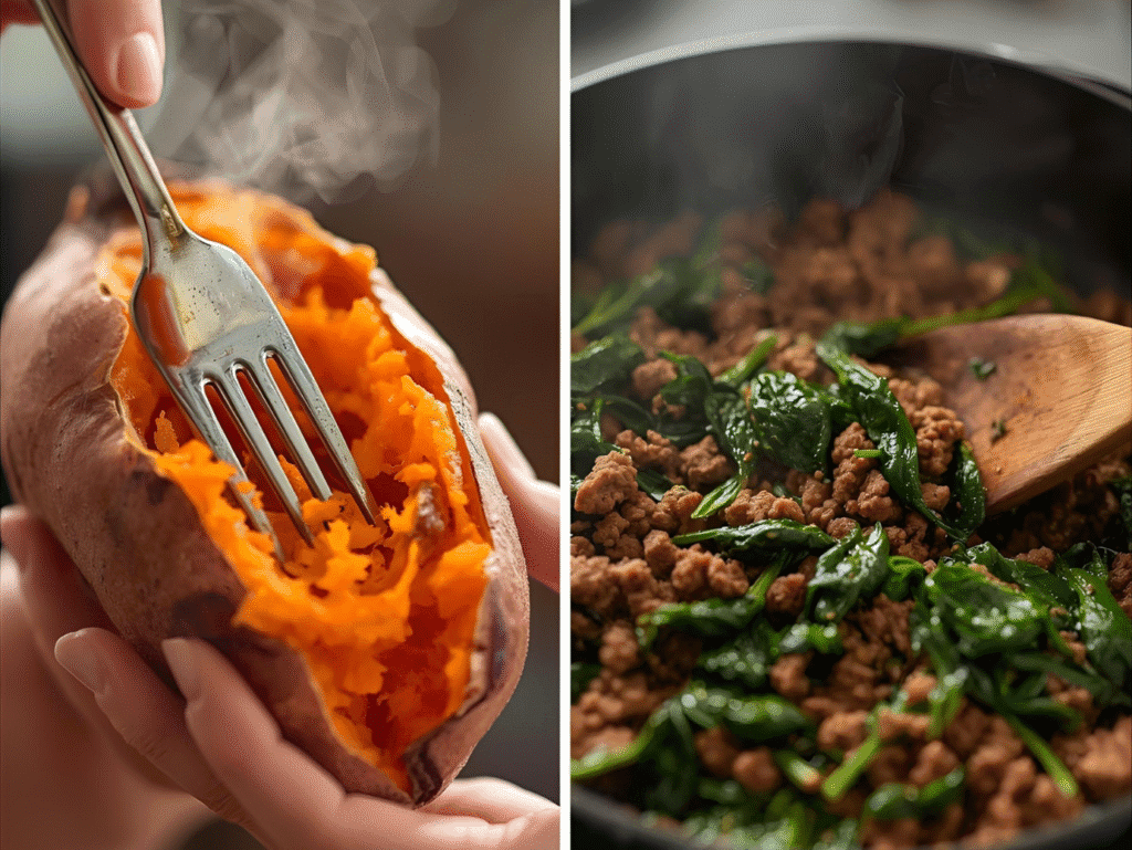 High-Protein Stuffed Sweet Potato Recipe | Easy 20-Minute Dinner stuffed sweet potato (2)