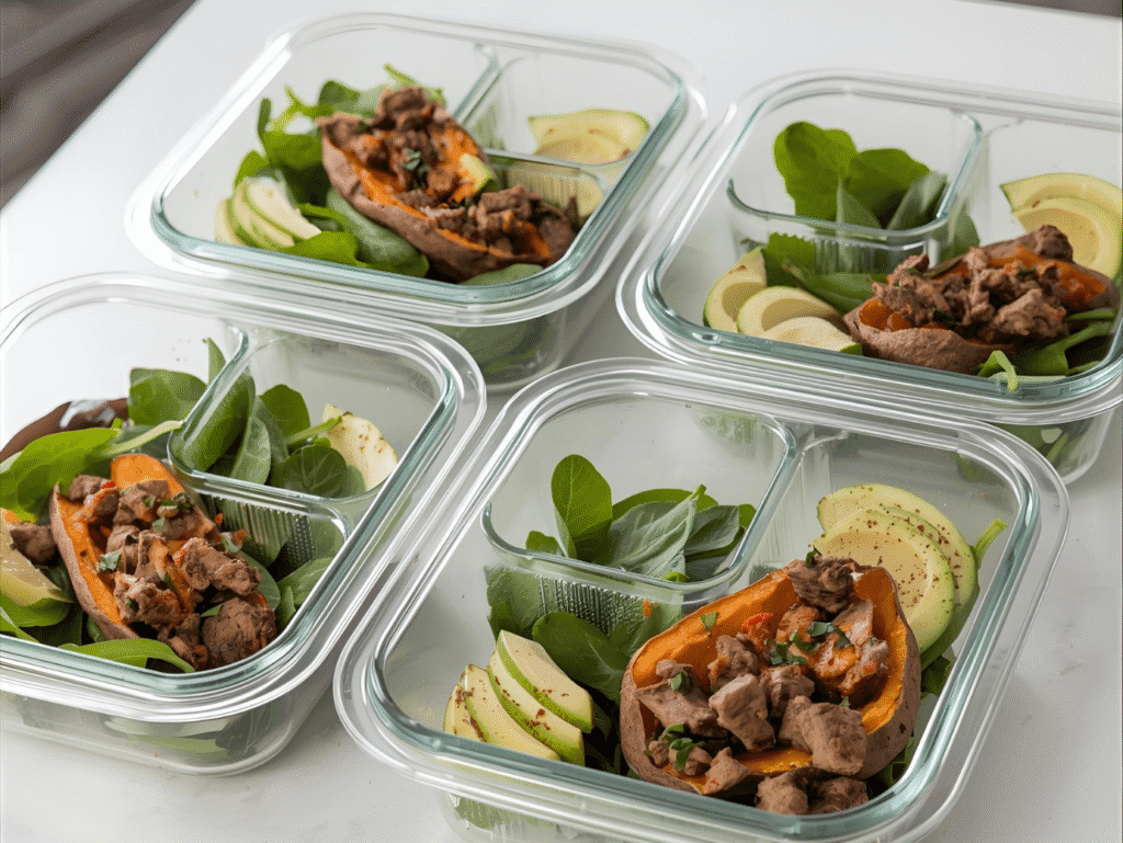 High-Protein Stuffed Sweet Potato Recipe | Easy 20-Minute Dinner stuffed sweet potato (3)