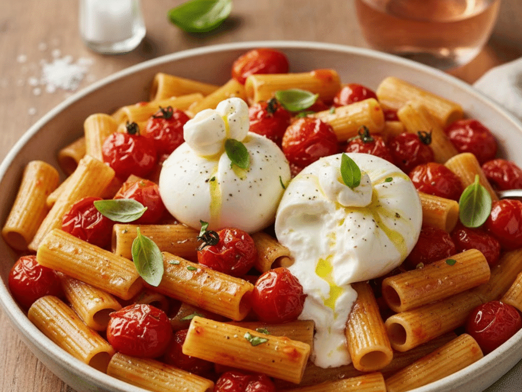 The Ultimate Comfort: Honey Roasted Tomato & Burrata Pasta (Easy 30-Minute Meal) canva pasta today