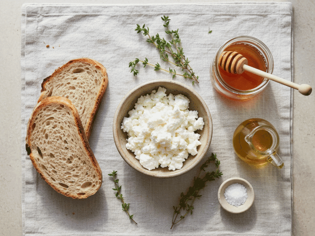 The 5-Minute Sanctuary Toast: Whipped Ricotta, Honey & Thyme for a Mindful Break now canva (1)