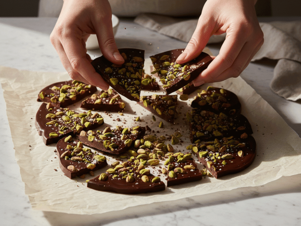 Stunning 2-Ingredient Pistachio Bark: The Ultimate Viral Dessert now canva today (12)