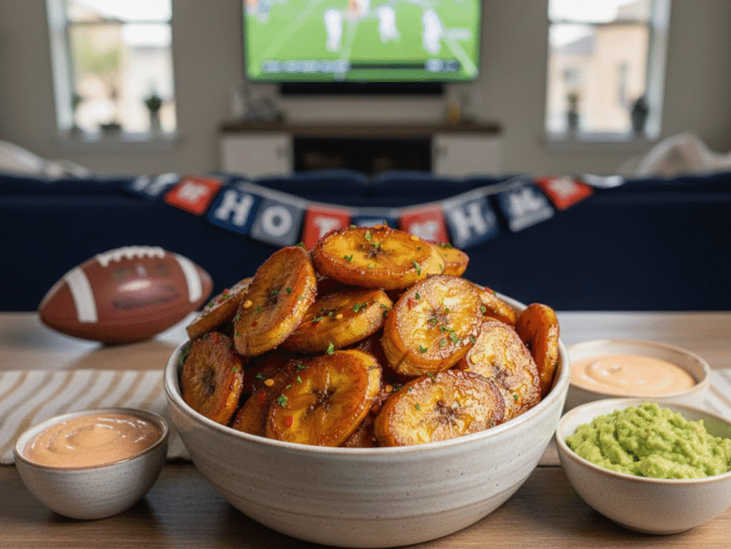 Better Than Fries: These 'Swicy' Air-Fryer Plantain Bites Are the Ultimate 10-Minute Super Bowl Snack. plantain canva