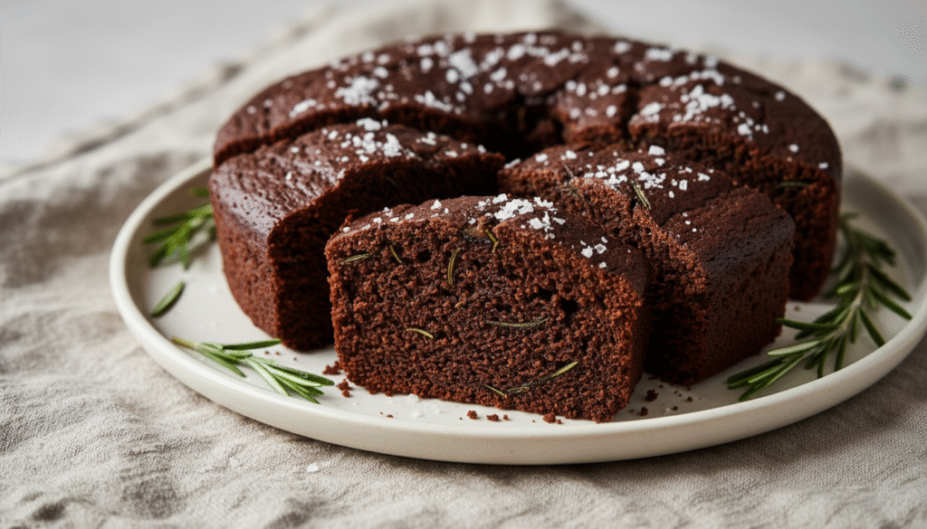 Salted Olive Oil & Rosemary Chocolate Cake (Gluten-Free & Grounded) finished olive oil 202602042015 (1)