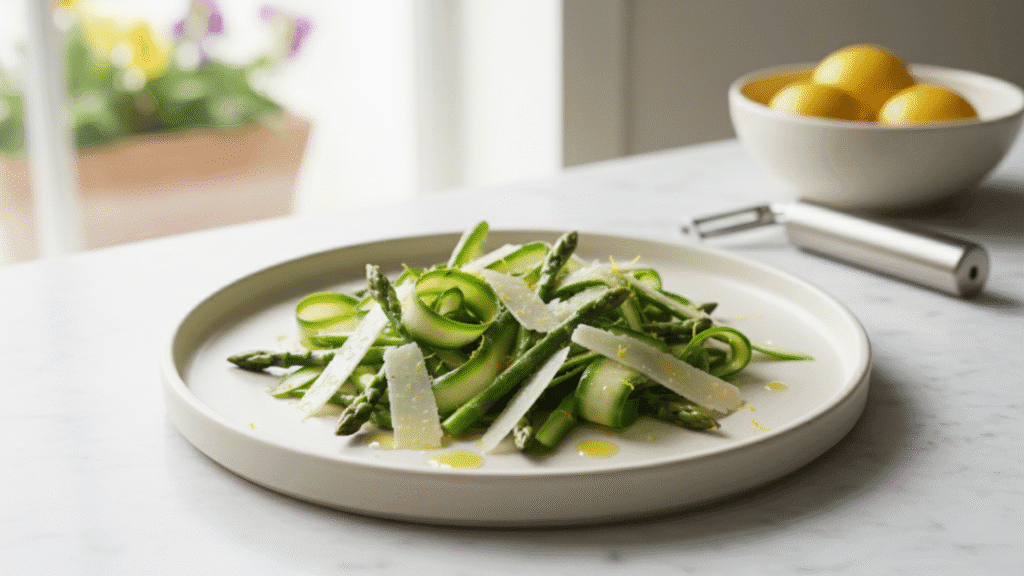 7 Refreshing Ways to Make a Crisp Ribbon Salad the zesty asparagus